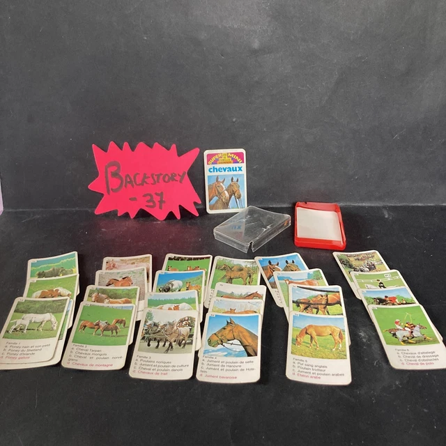 Jeu De Familles Grimaud Chevaux - Vintage, Complet, Carton, Occasion