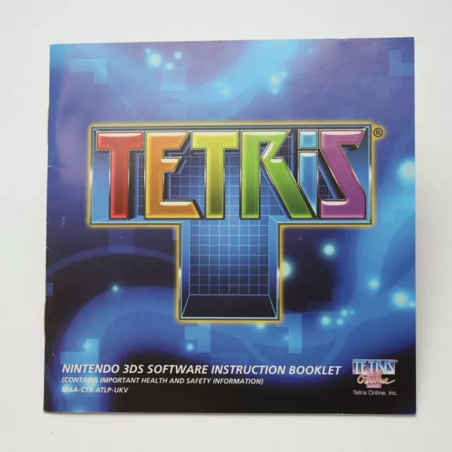 Nintendo 3DS Tetris Spielanleitung / Handbuch / Manual MAACTRATLPUKV EN NUR ANLE