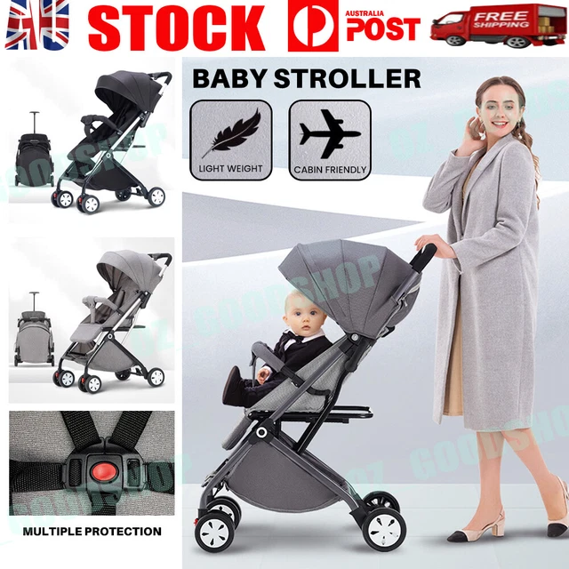 New 2023 Lightweight Compact Baby Stroller Pram Easy Fold Travel Carry on Plane