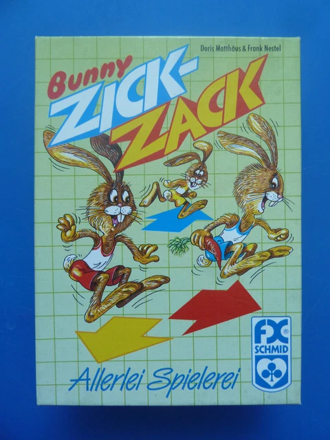 Matthäus / Nestel: BUNNY ZICK-ZACK (1991) - Ein schnelles Wett- u. Taktikspiel!