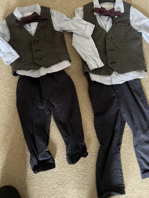 2x NEXT boys 4 piece suits 6-9 months & 2-3 years