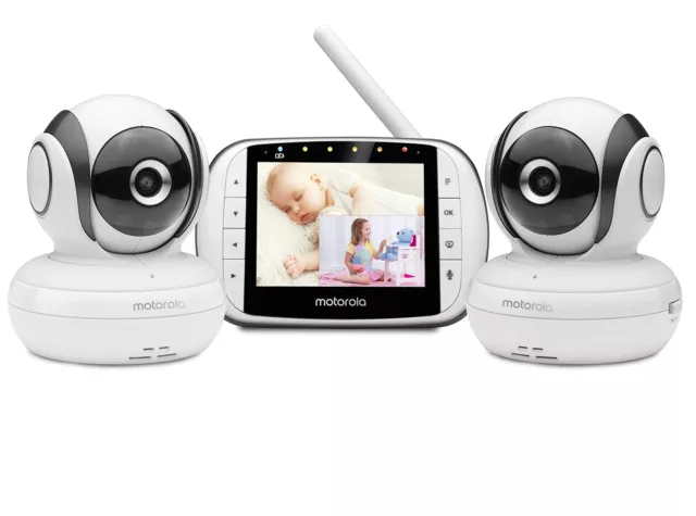 Motorola MBP36S Baby Monitor with 2 Cameras and Power Cables