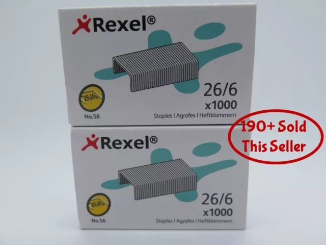 Rexel No.56 26/6 Staples 2000/Pack 2 x R06131