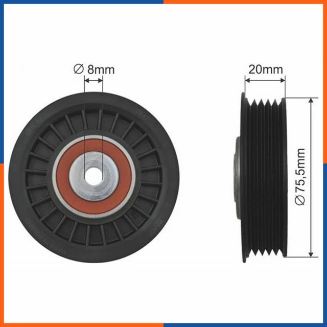 Galet tendeur de courroie d'accessoire pour AUDI | 38145278, LA0199, 34522