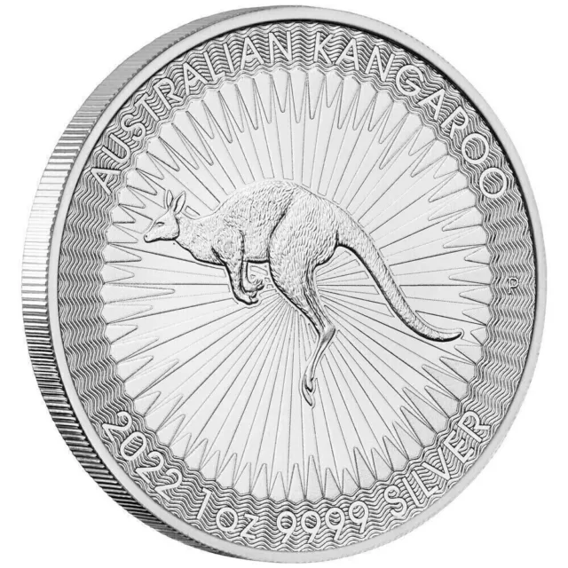 1 Oz 9999 Solid Silver Red Kangaroo 2022 Perth Mint Bullion Investment Coin