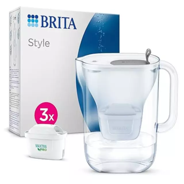 BRITA Style Water Filter Jug Blue (2.4L) Starter Pack incl. 3x MAXTRA PRO All-in