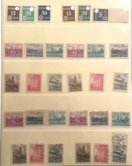 Briefmarken Deutsche Besetzung 2. Weltkrieg Estland