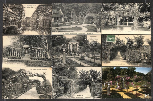 94 - Lot 9 CPA de Roseraie de L'HAY-LES-ROSES - voir scans et descriptions