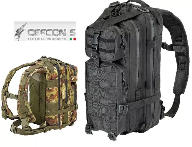 zaino zainetto defcon 5 D5-L111 militare vegetata italiana nero polizia 35 lt