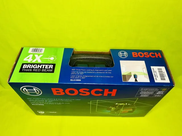 Bosh GLL3-300G  360⁰ Connected Green-Beam Three-Plane Leveling and...
