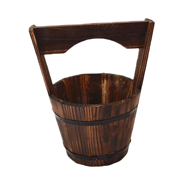 Tonneau En Bois Jardinières Décor à La Maison Pot De Fleur Rond Pour La