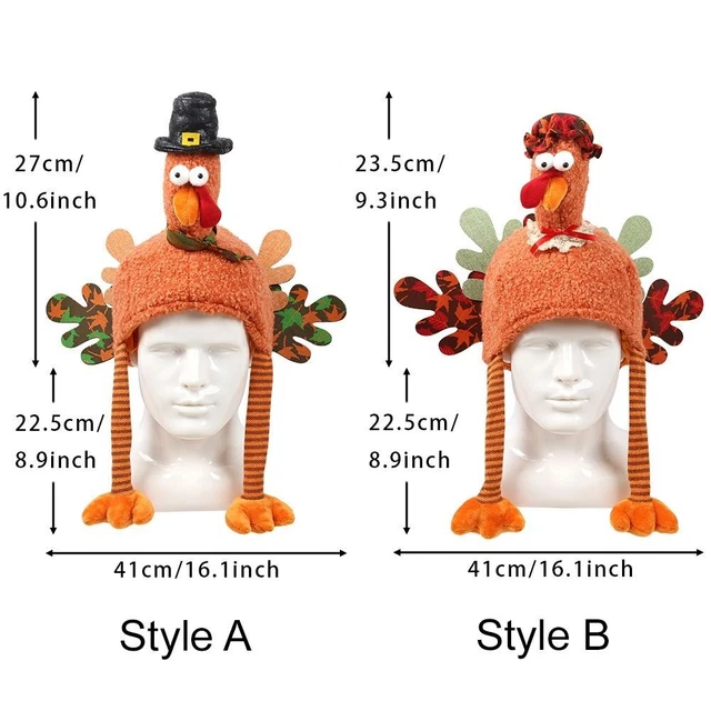 FANCY COSTUME CHICKEN Leg Hat Thanksgiving Decoration Carnival Hat