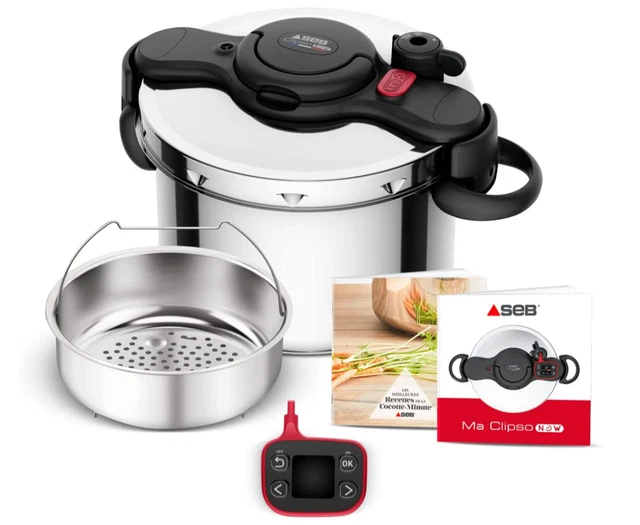 SEB CLIPSO COCOTTE-MINUTE 9 L, Autocuiseur Minuteur Cuisson rapide