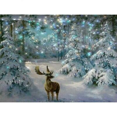 5D Diamond Painting Deer Mosaic Rhinestones Cross Stitch Christmas Home Decors