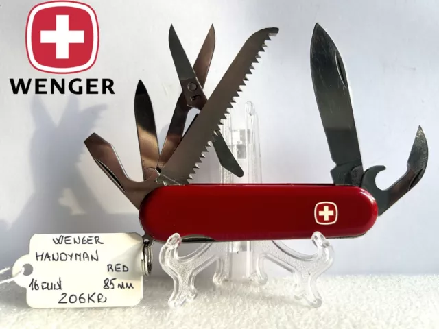 Coltellino Wenger Handyman  Red 85 Mm 14 Funz Swiss Army Knife