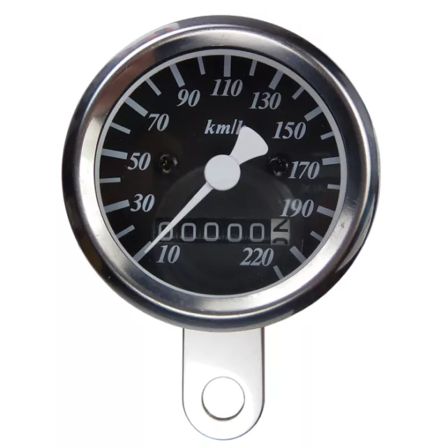 Mini Tachometer Speedometer schwarz 48mm Motorradtacho für Japan und US Motorrad