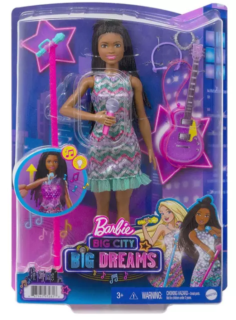 New Official Barbie Big City Singing Brooklyn Roberts Music And Lights Doll