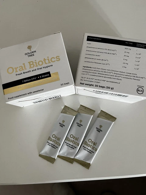 Golden Tree Oral Biotics - Complexe Bucco-dentaire à La Menthe, 30 Sachets, Neuf