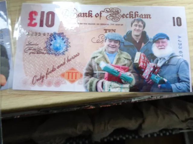 only fools and horses novelty one side £10 note bank of peckham