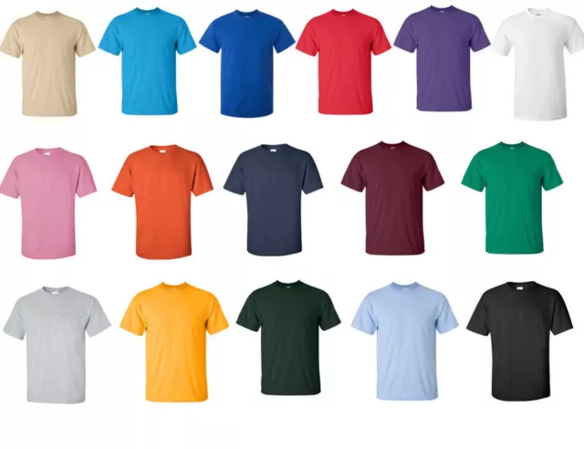 Mens T Shirts Plain Cotton Short Sleeve Unisex T-shirt Tee Top Soft New Colours