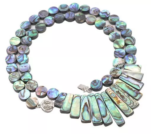 natural Paua Abalone Shell Necklace