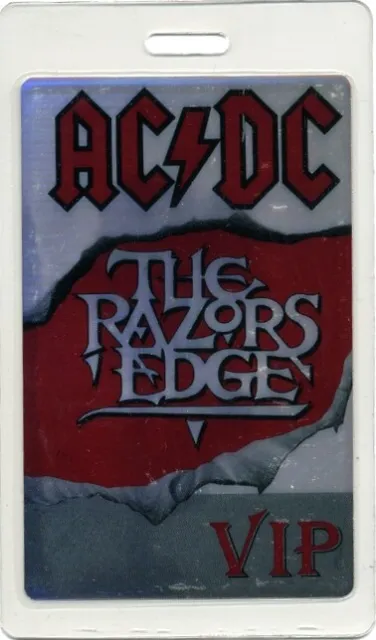 AC/DC 1990 Razor's Edge concert tour Band VIP Laminated Backstage Pass