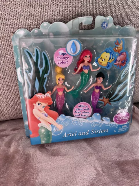 New in Box Disney Princess The Little Mermaid Ariel & Sisters Color Change Tops