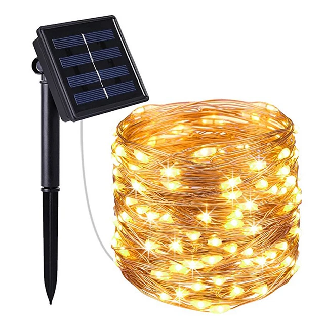 100-300 LED Solar Fairy String Light Copper Wire Outdoor Waterproof Garden Decor
