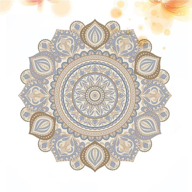 1 PIEZA 52x52 cm Mandala Patrón Floral Pegatina Pared Dormitorio Salón Abne