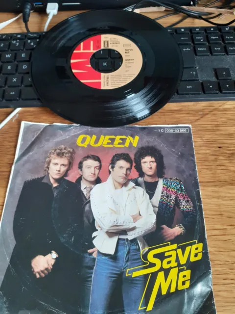 Queen Save Me / Le Me Entertain You Vg+ Emi German Press German Picture Sleeve