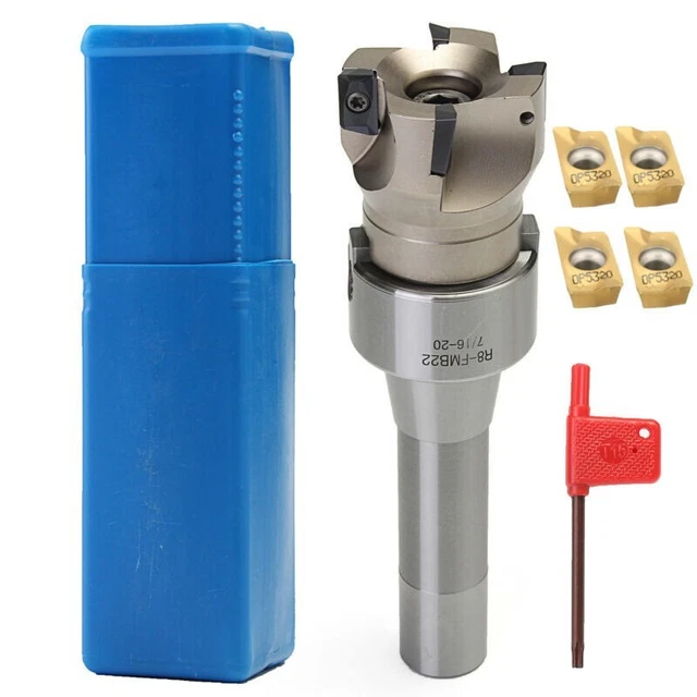 Efficace R8 FMB22 Arbor 400R 50 mm fresatura faccia + 4 inserti APMT1604