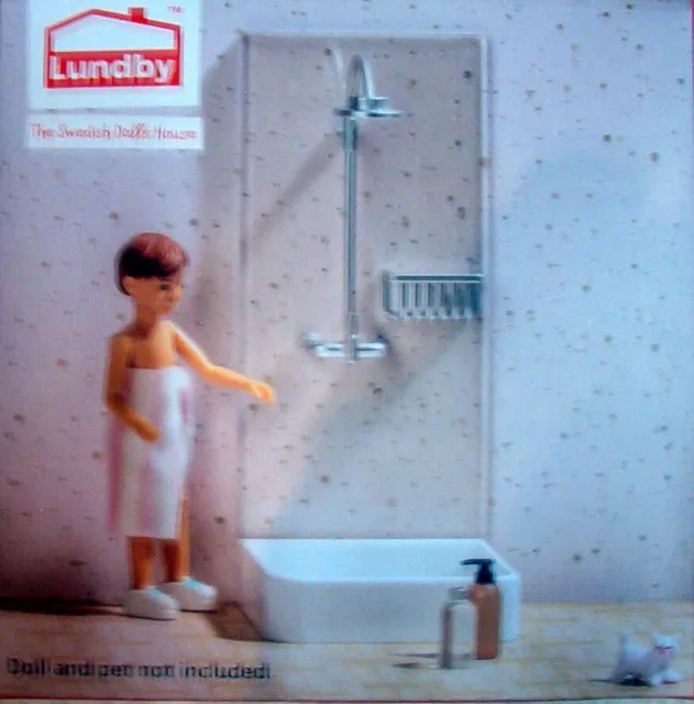 Duschkabine für Bad  Duschset Dusche Puppenhaus Lundby