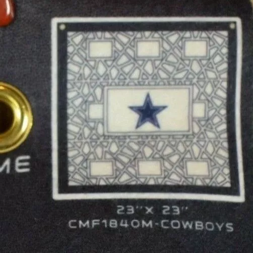 Bandera ojal de latón 23 x 23 de latón NFL Color Me Felt - Dallas Cowboys