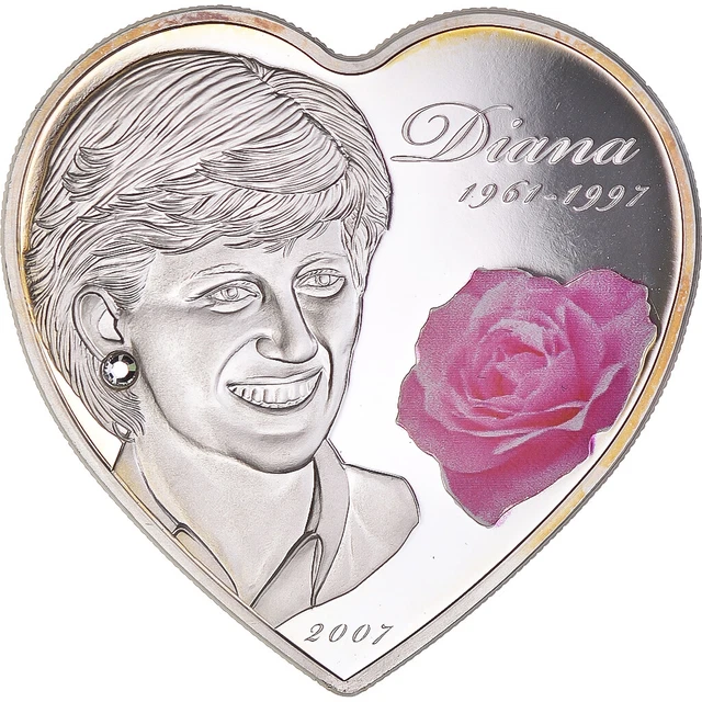 [#1043902] Monnaie, Îles Cook, Elizabeth II, Lady Diana, 5 Dollars, 2007, Proof,