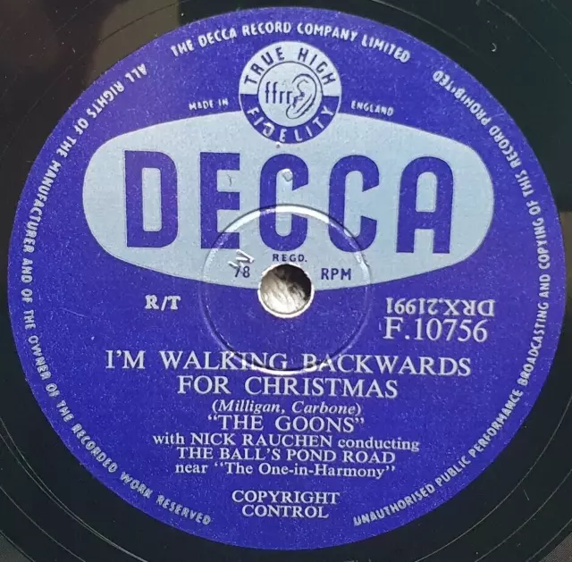 The Goons - I'm Walking Backwards For Christmas ORIG UK Decca 1956 78 RPM!!