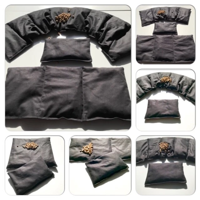 🌟 Viele SETS 🌟 SCHWARZ UNI 🌟 Kirschkernkissen XXL Körnerkissen KÄLTE WÄRME🌟