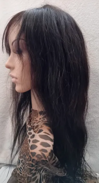 100% Echthaar Perücke Full Lace Wig Echthaarperücke Front Human Hair