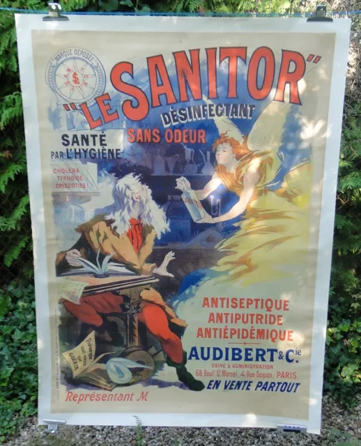 affiche LE SANITOR Illustration René Péan circa 1896 Impression Ateliers CHERET