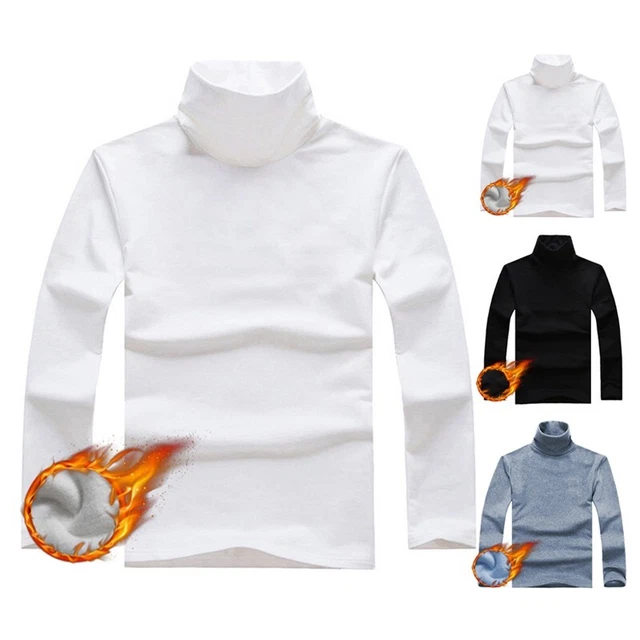 Uomo Dolcevita Maglione Al Sedere Camicia Pullover Manica Lunga Top Slim Winter