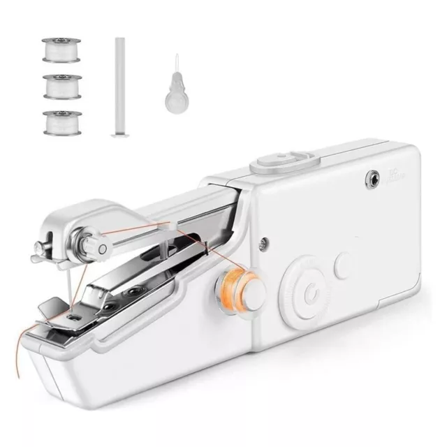 2X(Handheld Sewing Machine Mini Electric Hand- Cordless Portable Sewing Mach 2