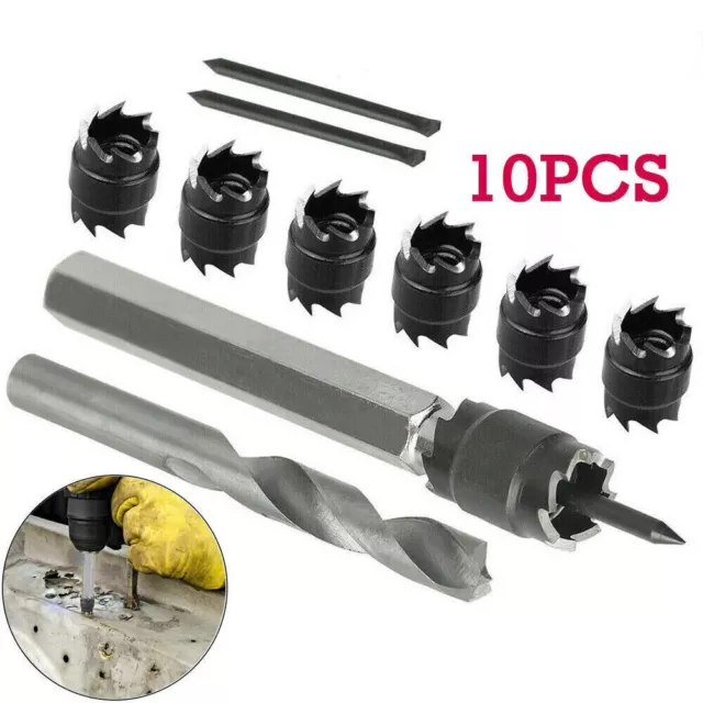 10pcs 3/8" Double Sided Rotary Spot Weld Cutter Remover Drill Bits set Cut Welds