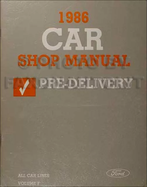 1986 Lincoln Maintenance Manual Original Town Car Continental Mark VII OEM