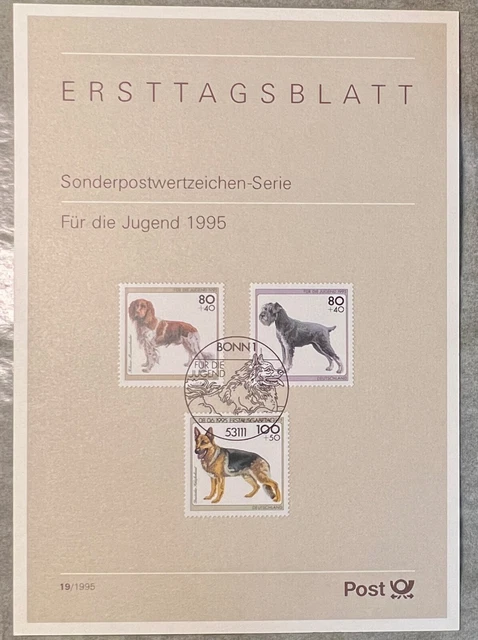 Ersttagsblatt für die Jugend 1995 Sonderpostwertzeichen Serie 1
