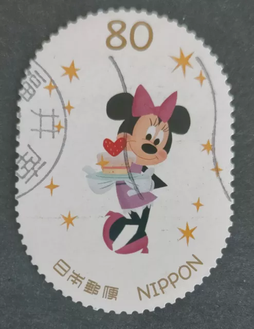 Used JAPAN STAMP 2012 Disney Characters Minnie Mouse, sweetheart of Mickey Mouse