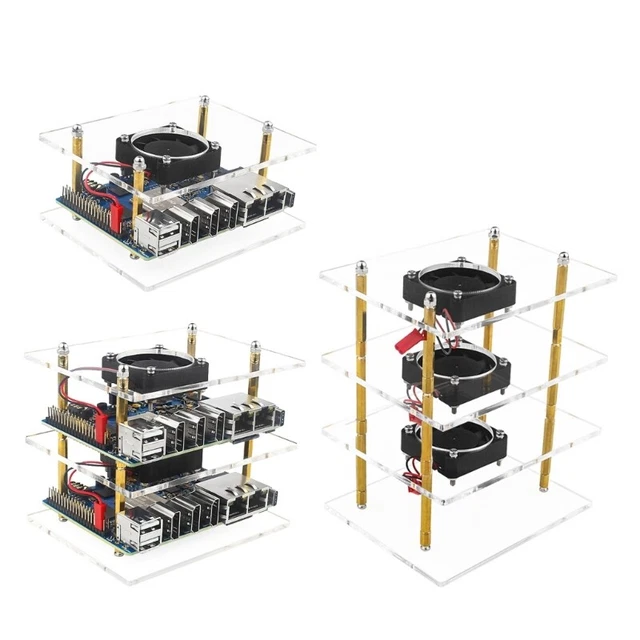 Transparent Cover for OrangePi 5 Acrylic Enclouse Box Multiple Layer