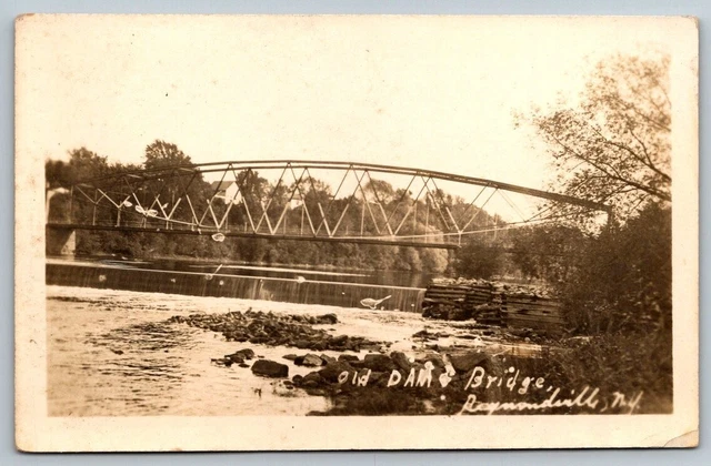 RPPC  Raymertown  New York  Old Dam Bridge  Real Photo  Postcard