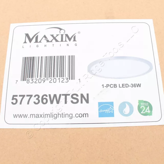 Maxim Lighting Satin Nickel Wafer 15" Indoor/Outdoor LED Ceiling Light 3