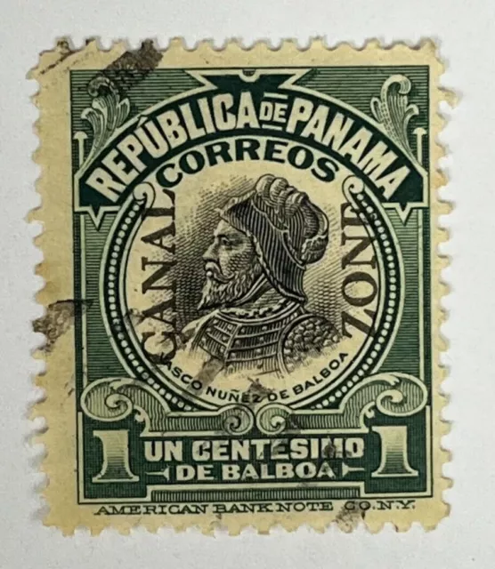 US Stamp Scott #31 1c Canal Zone Overprint 1909 Vasco Nunez de Balboa (Used) X33