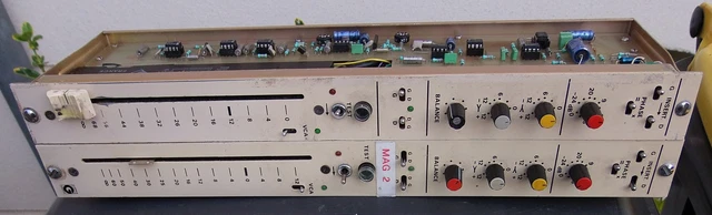 2 Tranches De Console De Mixage Analogique Vintage GIRARDIN AM120 - Occasion, état Opérationnel