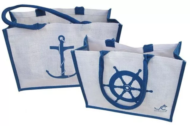 Strand-Tasche, maritime Shopping Tasche, Schultertasche mit Marine Motiv 3